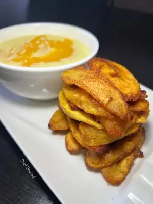 FRIED PLANTAIN WITH OAT/CUSTARD