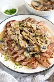 SHREDDED BEEF IN MUSHROOM SAUCE